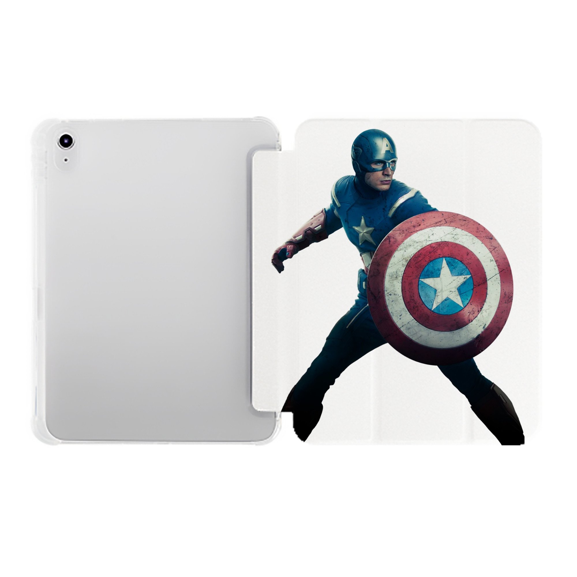 （画像用） アベンジャーズ The Avengers IPad ケース ペン収納付き 三つ折りスタンド PUレザー×シリコン 対応機種9.5/10.5/10.9インチ